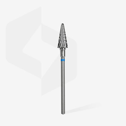 Embout carbure "cône" - Grain bleu diamètre 6mm / partie active 14mm - Staleks